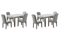 Furniture Emily Marble Dining 5-Pc Set ( Table & 4 Side Chairs)